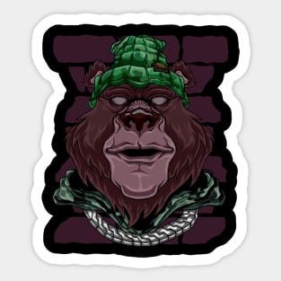 Fashion Bear street art Sticker